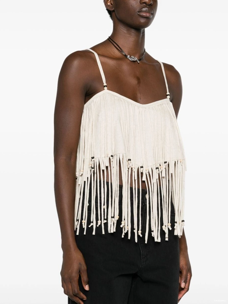 Cheap top bead-detail Women fringed Monsoon Alanui crop 0815